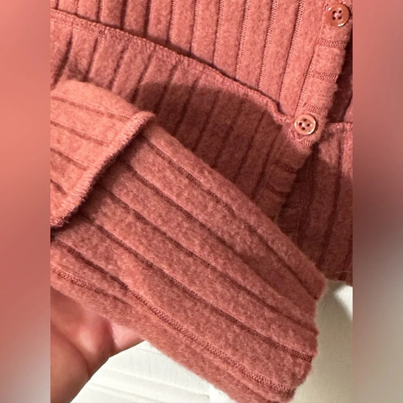 NWT URBAN OUTFITTERS Out From Under Bounce Plush Suki Ribbed Cardigan XS MAUVE - Picture 8 of 13